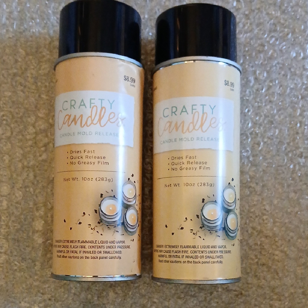 Crafty Candles Mold Release Spray, Candle Making Supplies (2 Cans) Unused
